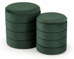 Set di 2 Pouf Pacho in verde