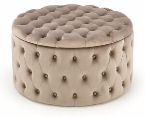 Pouf Nunez in beige - H40 cm