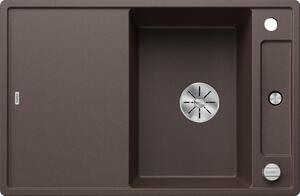 BLANCO AXIA III 45 S, SILGRANIT® PuraDur®, caffè, reversibile, incluso tagliere in legno