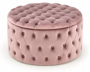 Pouf Nunez in rosa - H40 cm