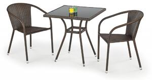 Tavolo quadrato Mobil nero/marrone scuro L70 cm