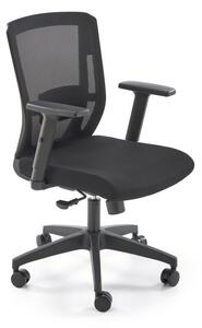 Sedia da ufficio Paredes in nero - H107 cm