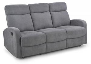 Divano reclinabile Oslo 3S in tessuto grigio scuro - H100 cm