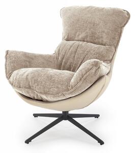Poltrona girevole Lobster in tessuto beige - H92 cm