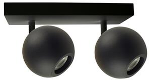 ENOVALITE GLOBE plafoniera, attacco GU10, IP20, Ø10cm, 2 fiamme, nero
