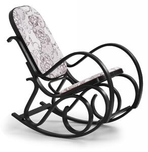 Poltrona a dondolo Max II in wengé - H95 cm