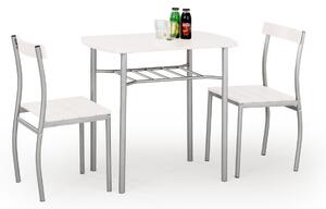 Set tavolo Lance + 2 sedie bianco