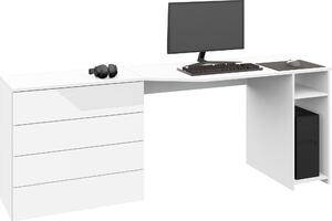 Scrivania "Vaasa" 196 cm, bianco lucido