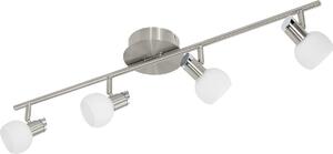Sesto 2 faretti LED 4x 33W nichel opaco cromo vetro satinato laccato bianco