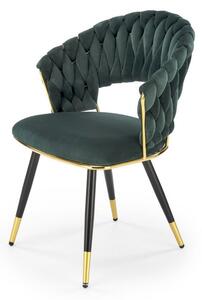 Sedia K551 verde velluto