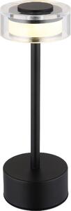 Lampada da tavolo senza fili con batteria ricaricabile Touch Dimmer Lampada da tavolo dimmerabile Nero 21026S