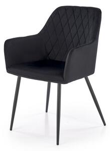Sedia K558 velluto nero