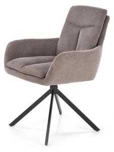 Sedia girevole K536 in tessuto grigio