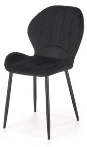 K538 sedia in velluto nero H85 cm