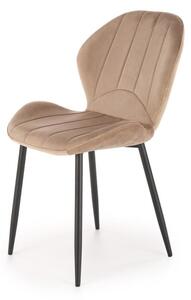Sedia K538 velluto beige H85 cm