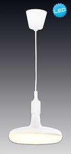 Näve sospensione incl. lampada a LED E27 bianco "Ufo" - tessuto/silicone/plastica - colore: bianco; 6096923