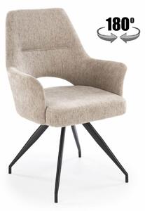 Sedia girevole K542 in tessuto beige