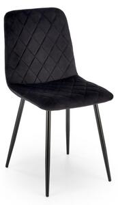 K525 sedia in velluto nero