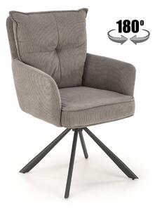 Sedia girevole K528 grigio velluto