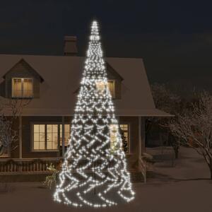 Albero di Natale Pennone Bianco Freddo 3000 LED 800 cm