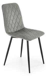 Sedia K525 grigio velluto