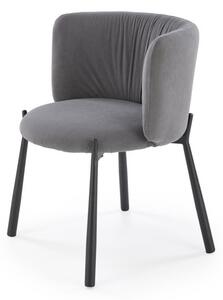 Sedia K531 grigio velluto