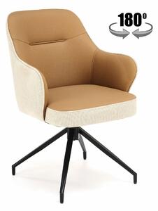 Sedia girevole K527 marrone/beige