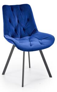 Sedia K519 velluto blu navy