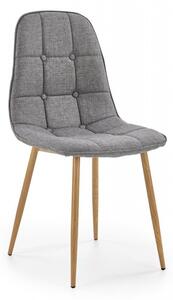 Sedia K316 tessuto grigio/grigio miele