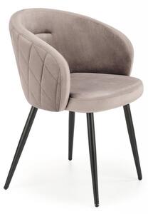 Sedia K430 velluto beige
