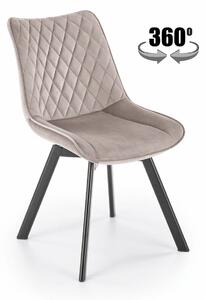 Sedia K520 velluto beige