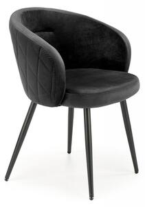 Sedia K430 velluto nero