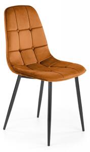 Sedia K417 velluto cannella