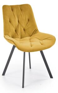 Sedia K519 velluto senape velluto