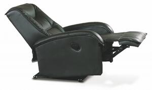 Poltrona reclinabile Jeff in ecopelle nera - H101 cm