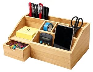 Organizzatore da scrivania multifunzionale con cassetto