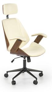 Sedia da ufficio Ignazio in noce/crema - H129 cm