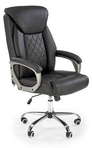 Sedia da ufficio Helder in ecopelle nera - H120 cm