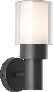 BRILLANTE lampada da parete per esterni ARTHUS in antracite | applique resistente agli spruzzi d'acqua per esterni | 1x presa E27 max. 18 W | metallo/plastica