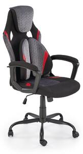 Sedia da ufficio Jensen in nero / grigio / rosso - H125 cm