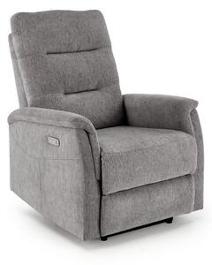Poltrona reclinabile Jamal in tessuto grigio - H105 cm