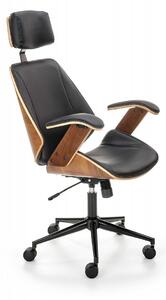Sedia da ufficio Ignazio in noce/nero - H129 cm