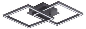 Lucande Lampada da soffitto a LED Tjado, lunghezza 67 cm, nero, metallo