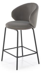 Sgabello da bar H121 in grigio/nero