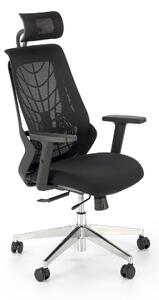 Sedia da ufficio Geronimo in nero - H125 cm
