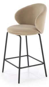 Sgabello da bar H121 in beige/nero