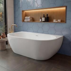 Vasca da bagno centro stanza Hanoi - 170 x 80 x 58 cm - Bagno bianco