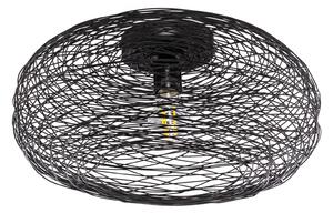 Plafoniera Lindby Kaviya, nero, Ø 40 cm, ferro, E27