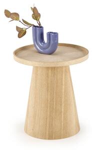 Tavolino da caffè Editta in legno naturale - ø45/h50 cm