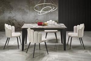Tavolo Felix allungabile effetto marmo grigio/nero L141-201 cm